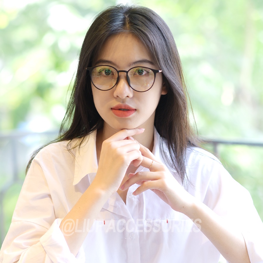 Gọng kính cận mắt tròn nam nữ nhựa dẻo nhiều màu Liup Eyewear, form dễ đeo, mã 513 có thể thay mắt cận loạn