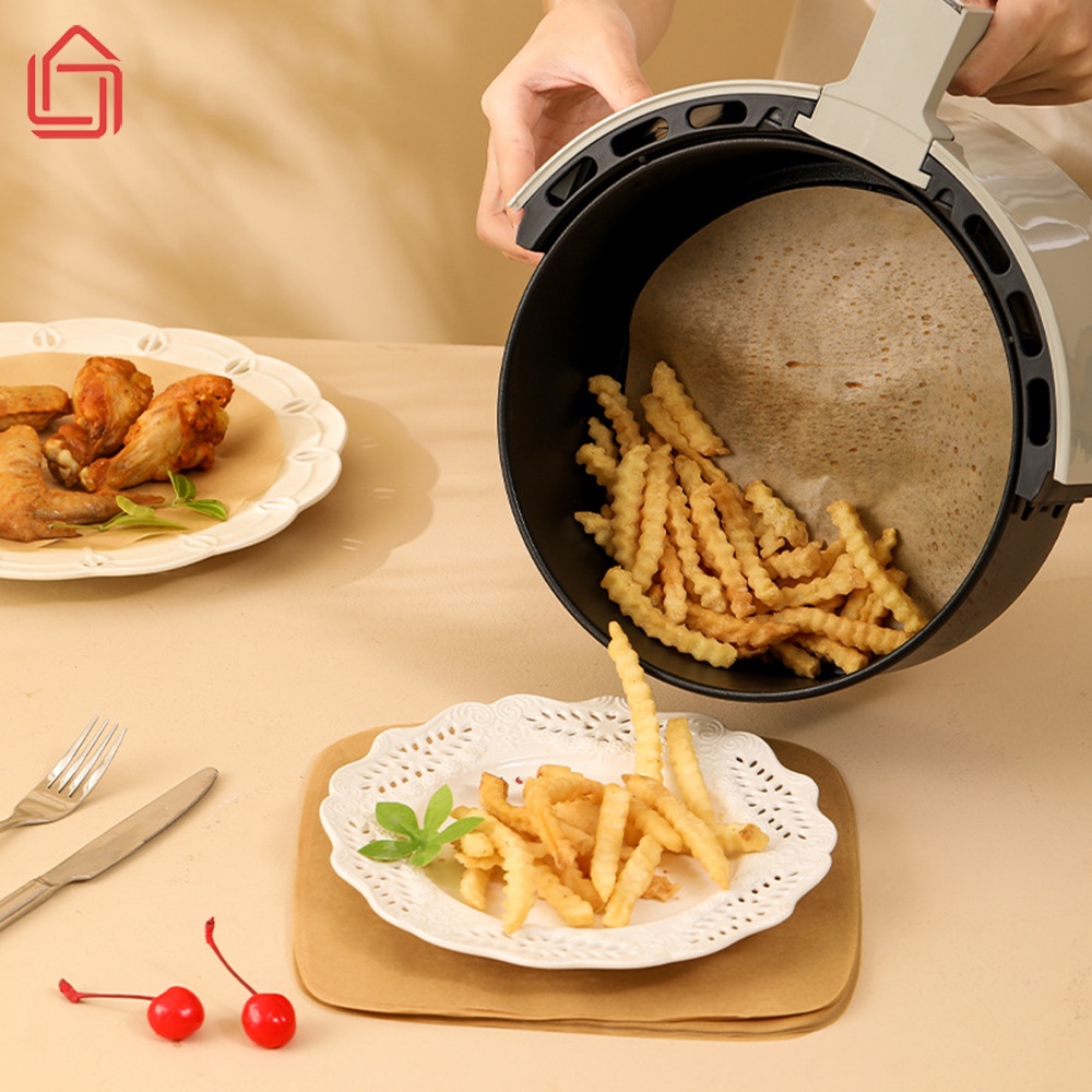 Giấy nến thấm dầu thực phẩm hình tròn dùng cho nồi chiên không dầu, lò vi sóng, bếp nướng - nhamoi