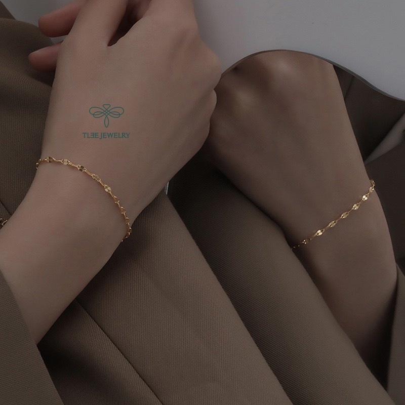 Lắc tay bạc nữ TLEE hoa chặn mix chuông bóng không kêu cá tính TleeJewelry LT0139