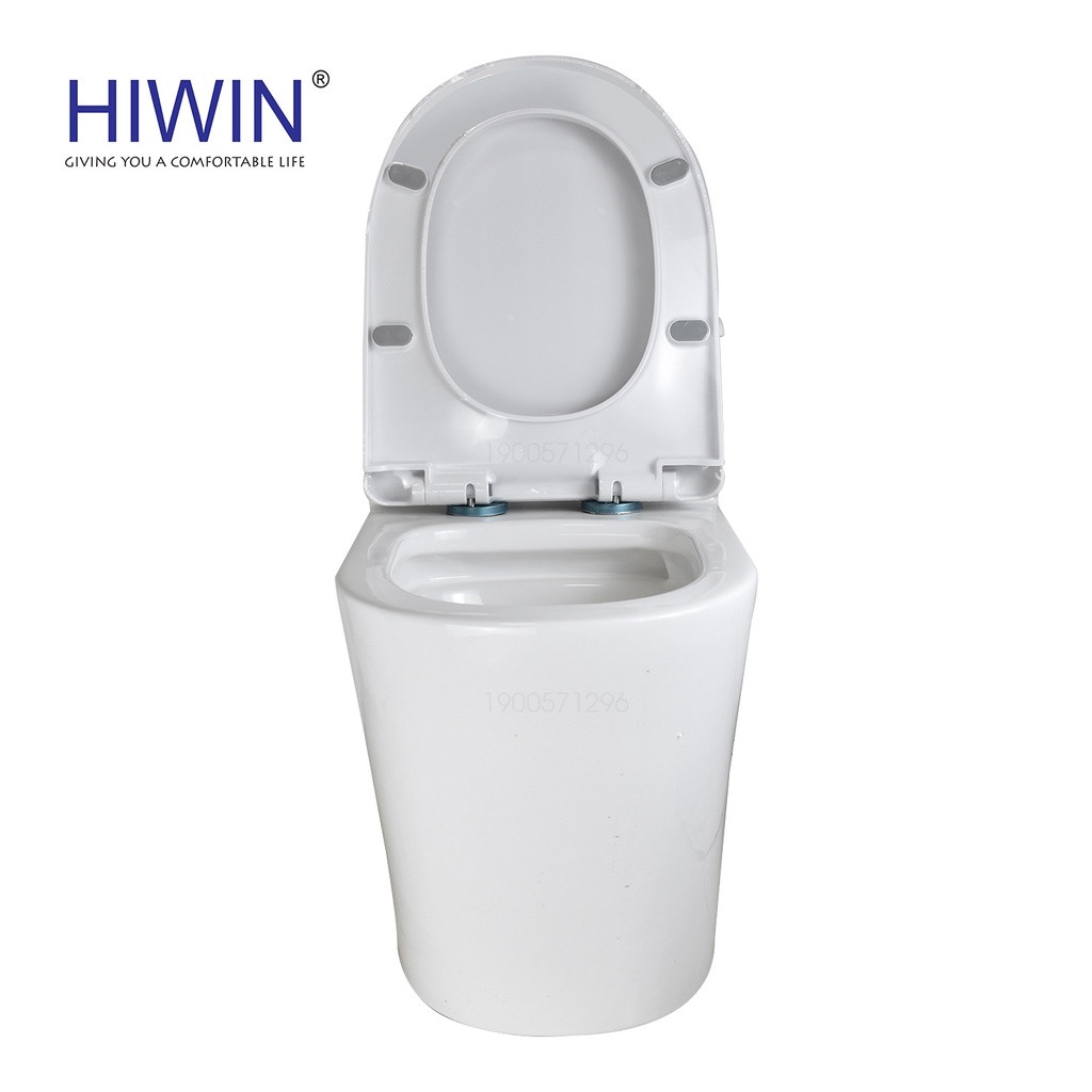 Bồn cầu sứ nguyên khối tráng men chống bám bẩn cao cấp siêu tiết kiệm nước HIWIN MT-2016