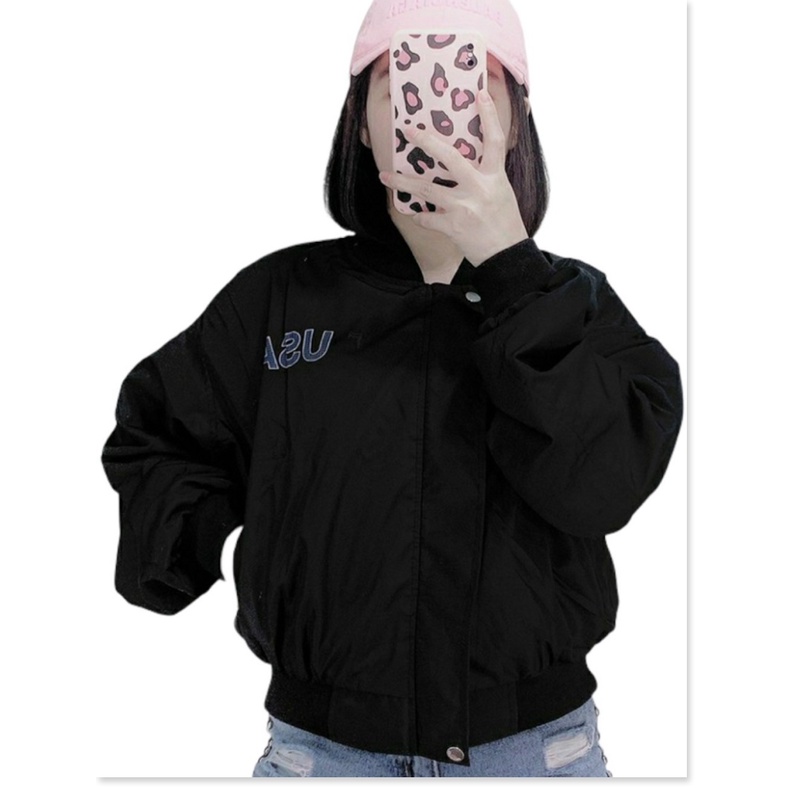 Áo Khoác Bomber Nữ Form Lỡ