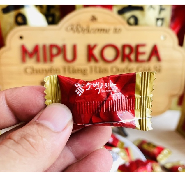 (Date 5/2025) Kẹo Hồng Sâm SOBAEK Hàn Quốc gói 200g