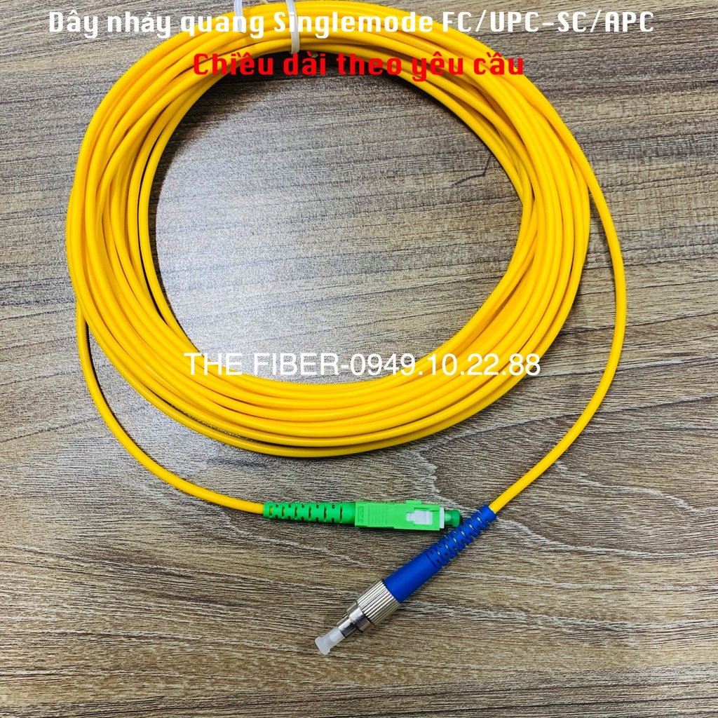Dây nhảy quang Singlemode FC/UPC-SC/APC phi 3.0mm chiều dài theo yêu cầu