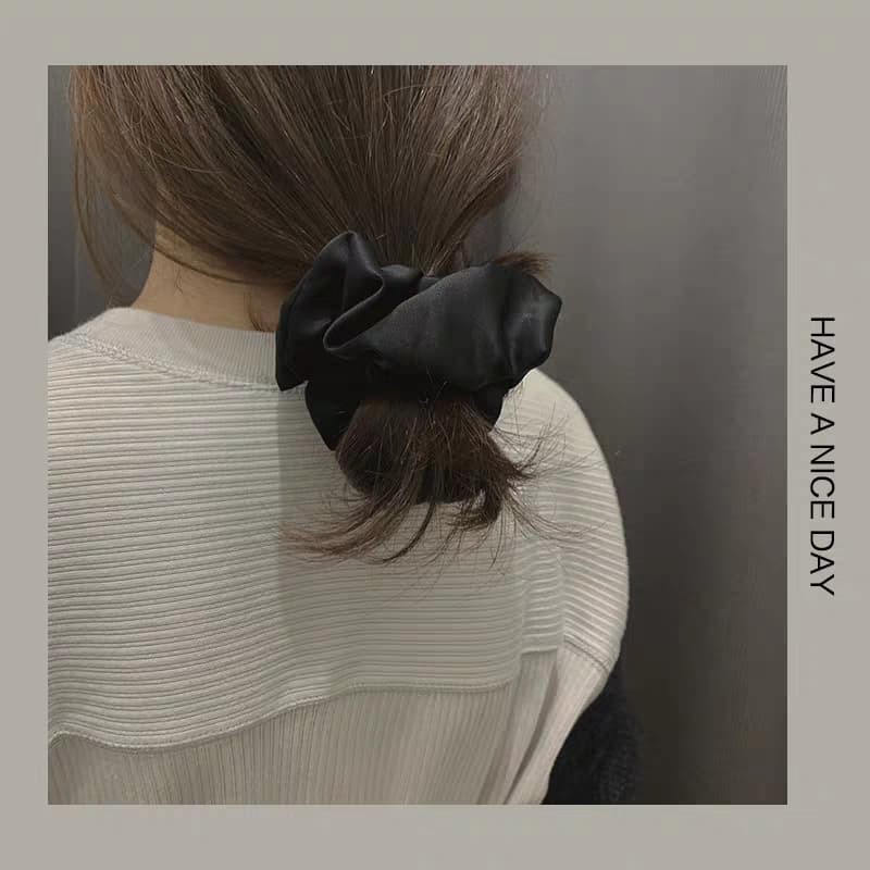 Scrunchies black jennie dây buộc tóc vải hottrend