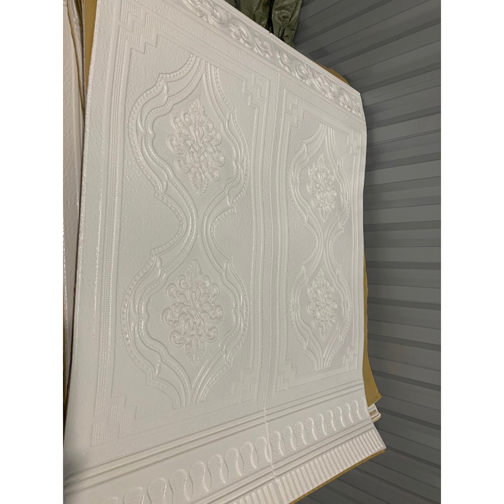 Xốp Chân Tường Phủ Bóng Cao Cấp - khổ lớn 70x90cm dày 8mm sẵn keo LOẠI I | BigBuy360 - bigbuy360.vn