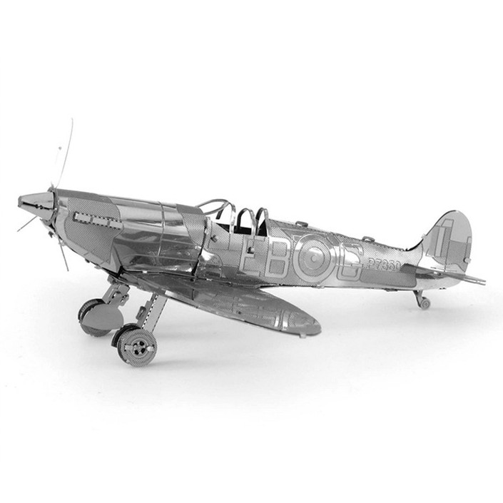 Mô hình 3D Máy bay Tiêm kích Supermarine Spitfire 1943 - Mô hình Metal lắp ghép kim loại 3D