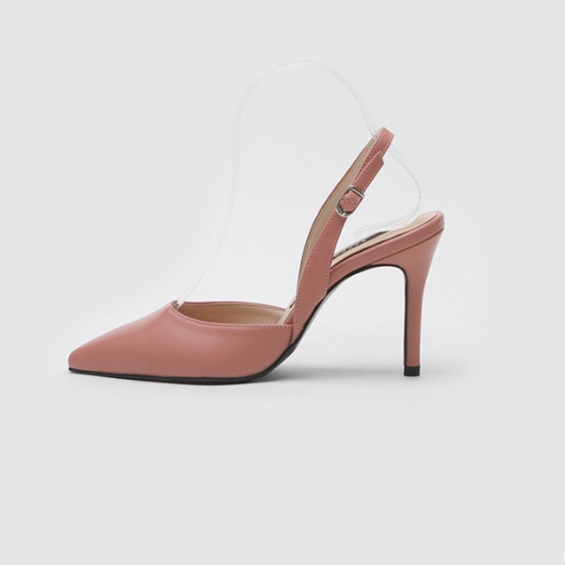 [SAPPUN] TheJulie Stiletto Slingback high heel (7cm / 9cm) Artificial Leather Indiepink