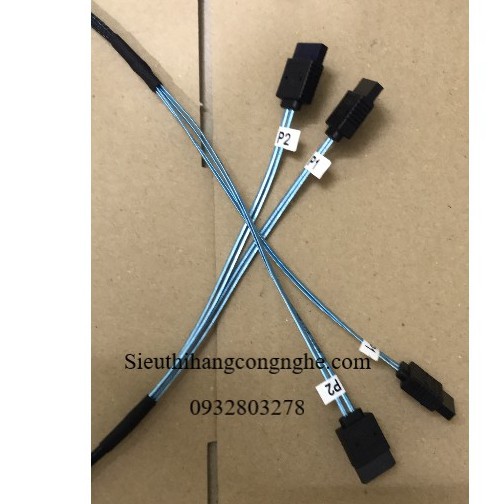Cáp SAS SATA III 6Gbps 2 cổng dài 1M cho SERVER/PC SATA 7 Pin Sang SATA 7 Pin