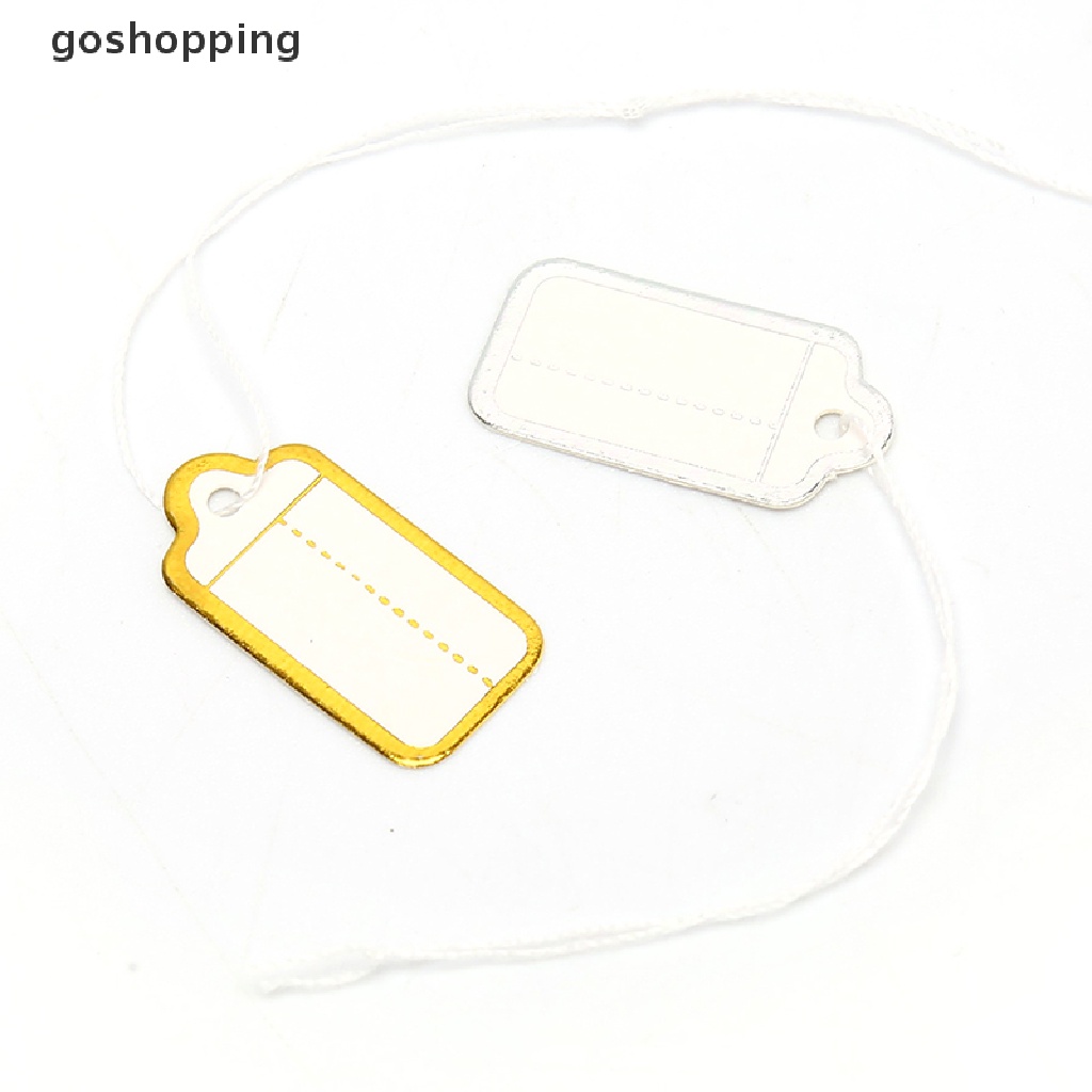 Set 200 Thẻ Giấy Hình Chữ Nhật Trơn Ghi Giá Tiền Trang Sức