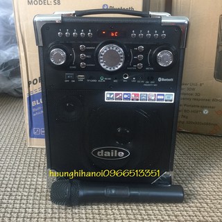 Loa karaoke mini bluetooth, Loa karaoke di động hát cực hay, nhỏ gọn, vỏ gỗ [1 HOẶC 2 MICRO KHÔNG DÂY] bảo hành 1 năm