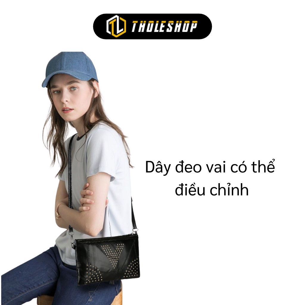 Túi xách thời trang nữ  GIÁ VỐN Túi xách đeo vai đính hạt cườm chữ V thiết kế thanh lịch 8150