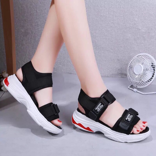 Free ship 99k [Siêu rẻ] Giày sandal học sinh kiểu dáng Hàn Quốc nâng bước chân tới trường