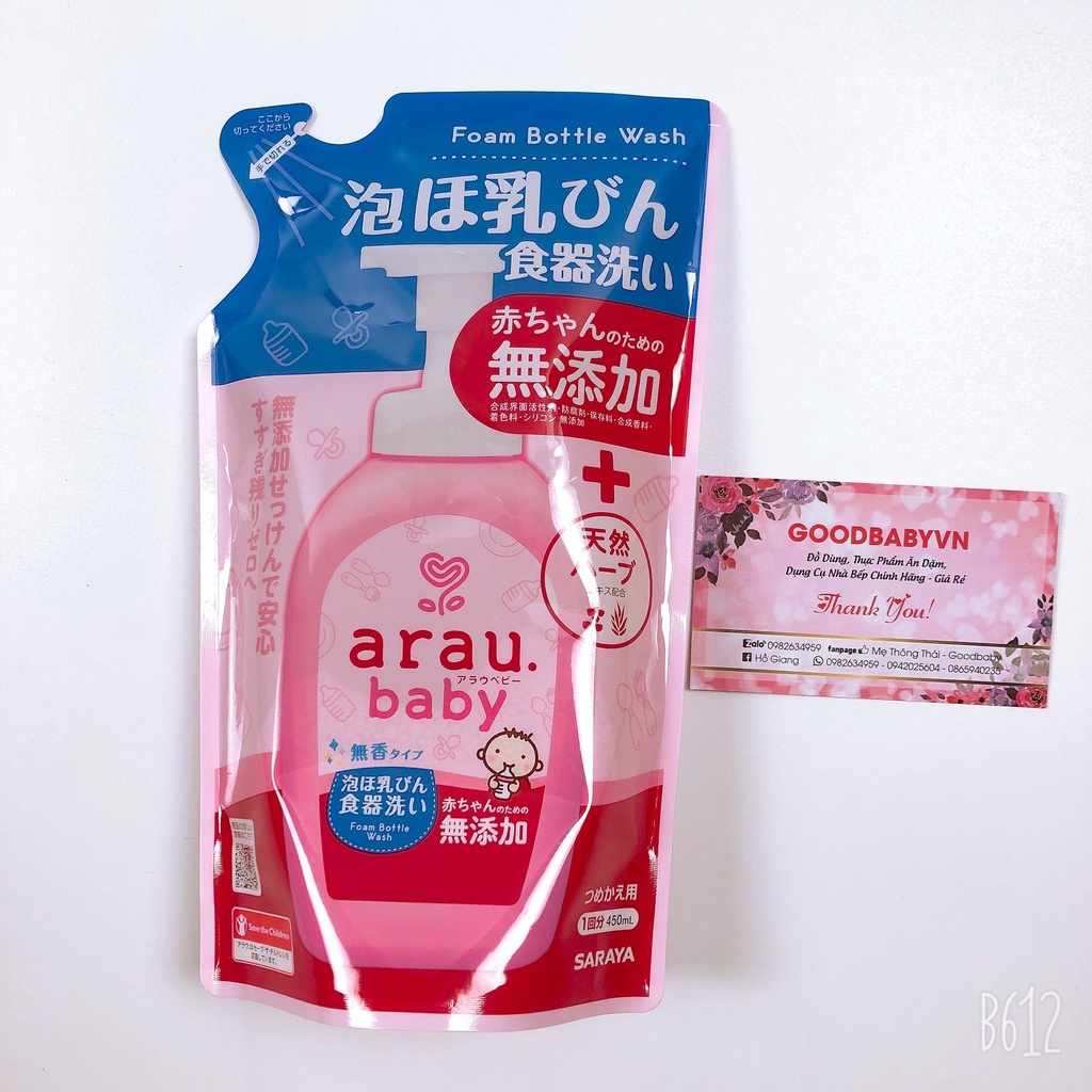 Nước Rửa Bình Sữa ARAU Baby Hàng Nhật_Goodbabyvn