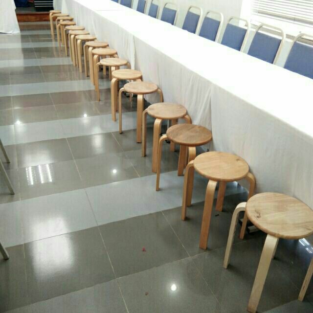 [Rẻ Vô Địch] Ghế gỗ mặt tròn chân dẹp 31061 Đức Thành | BigBuy360 - bigbuy360.vn