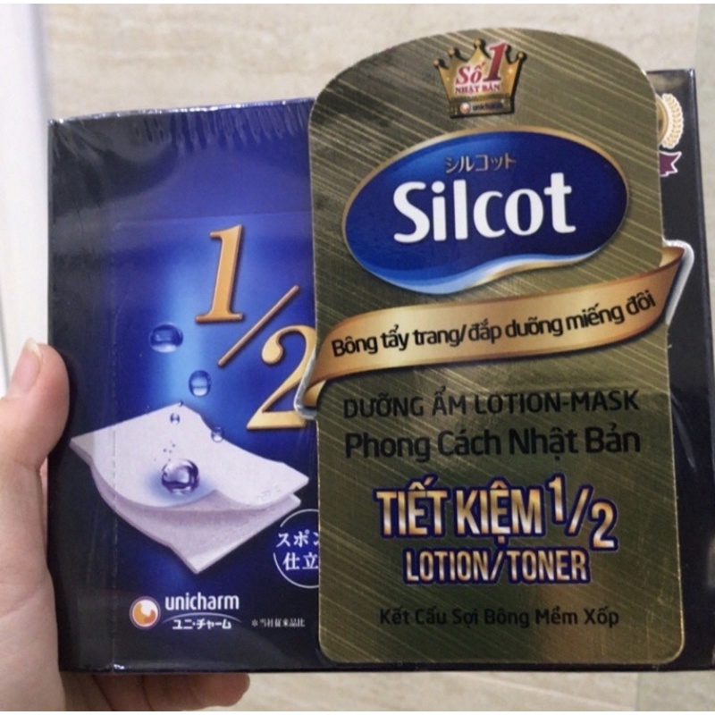 Bông tẩy trang Silcot 2lớp tiết kiệm toner