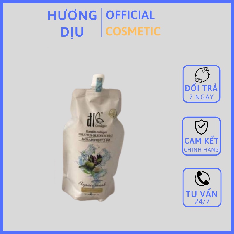 KEM HẤP Ủ TÓC COLLAGEN DL BƯỞI BỒ KẾT 500ML - PHỤC HỒI TÓC HƯ TỔN - KHÔ XƠ - CHẺ NGỌN