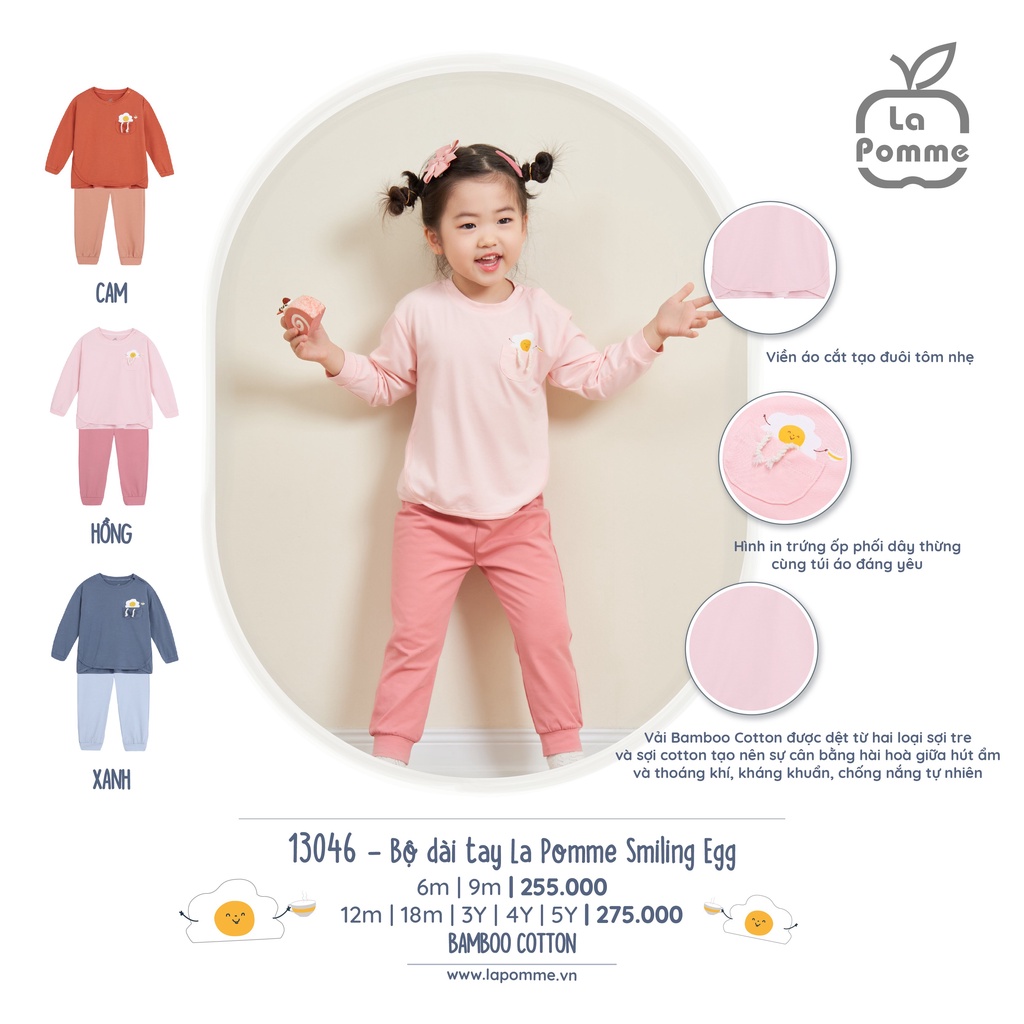 La Pomme Bộ đồ dài tay Smiling Egg (CTV)