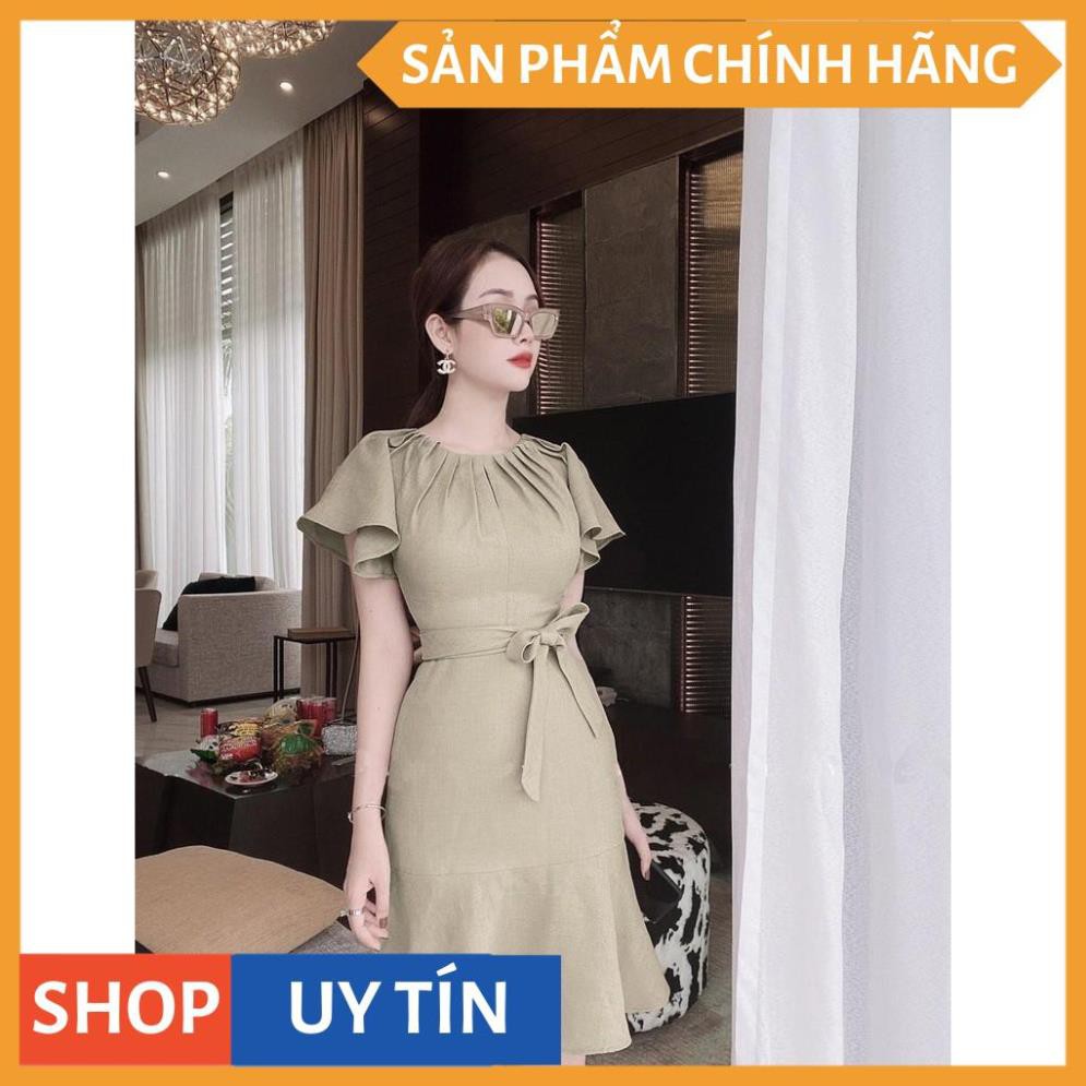 Đầm dáng suông công sở đuôi cá xinh đẹp, cổ xếp ly trẻ trung, thanh lịch, hàng cao cấp giá rẻ - Thời Trang VADA.vn -V022 | BigBuy360 - bigbuy360.vn