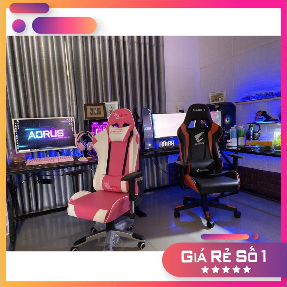 [MUA 1 TẶNG 1] Ghế gaming pitstop màu hồng ❤️ ghế gaming chính hãng ❤️ ghế game giá rẻ ❤️ ghế chân xoay ❤️ ghế ngả