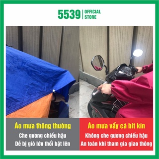 Áo mưa vẩy cá 1 người, áo mưa bít vải dù cao cấp thích hợp cho người lớn - ảnh sản phẩm 7