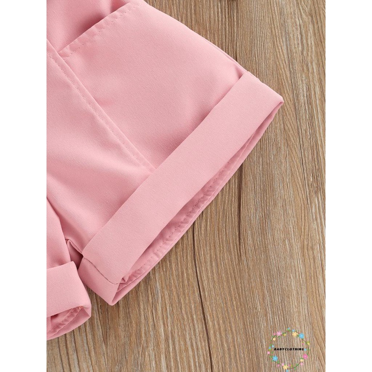 Set Áo Thun Không Tay + Quần Short + Túi Đeo Hông Thời Trang Cho Bé Gái