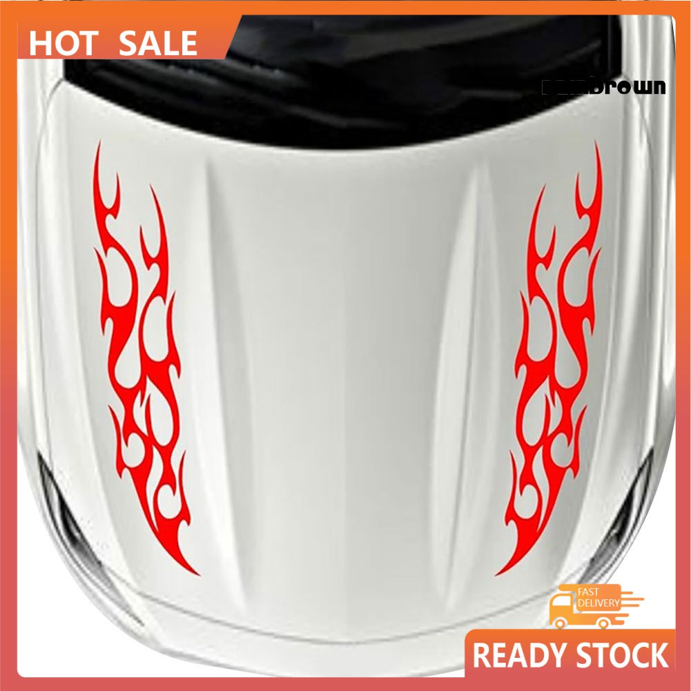 1 Cặp Sticker Dán Trang Trí Xe Ô Tô Hình Ngọn Lửa Độc Đáo