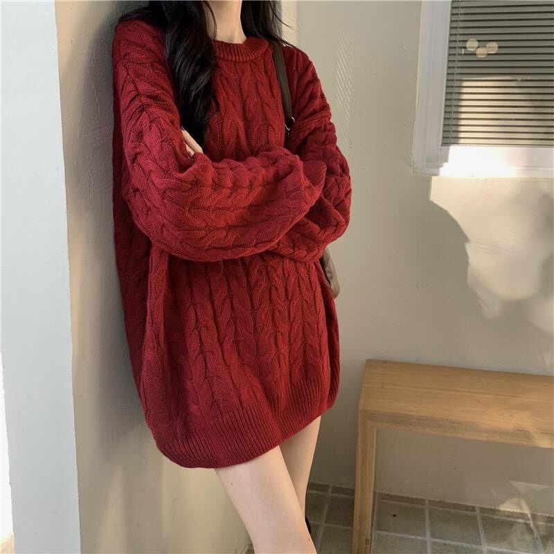 Áo len thừng dáng rộng