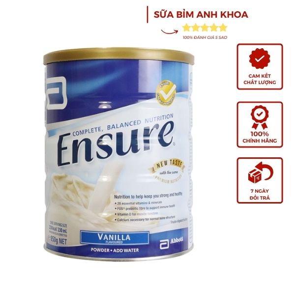 Sữa Ensure cho người già bổ sung sinh dưỡng cân đối và đầy đủ + Quà tặng cốc chia vạch 30k