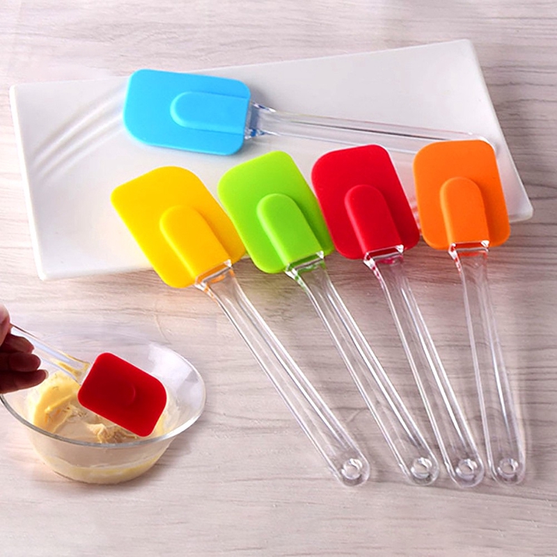 Dụng Cụ Vét Bột Làm Bánh Chất Liệu Silicon Có Tay Cầm Thẳng