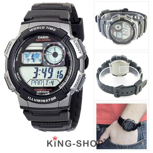 Đồng hồ nam Casio Standard thể thao, điện tử giá rẻ - Dây cao su, chống nước 10ATM ( AE-1000W-1BVDF )