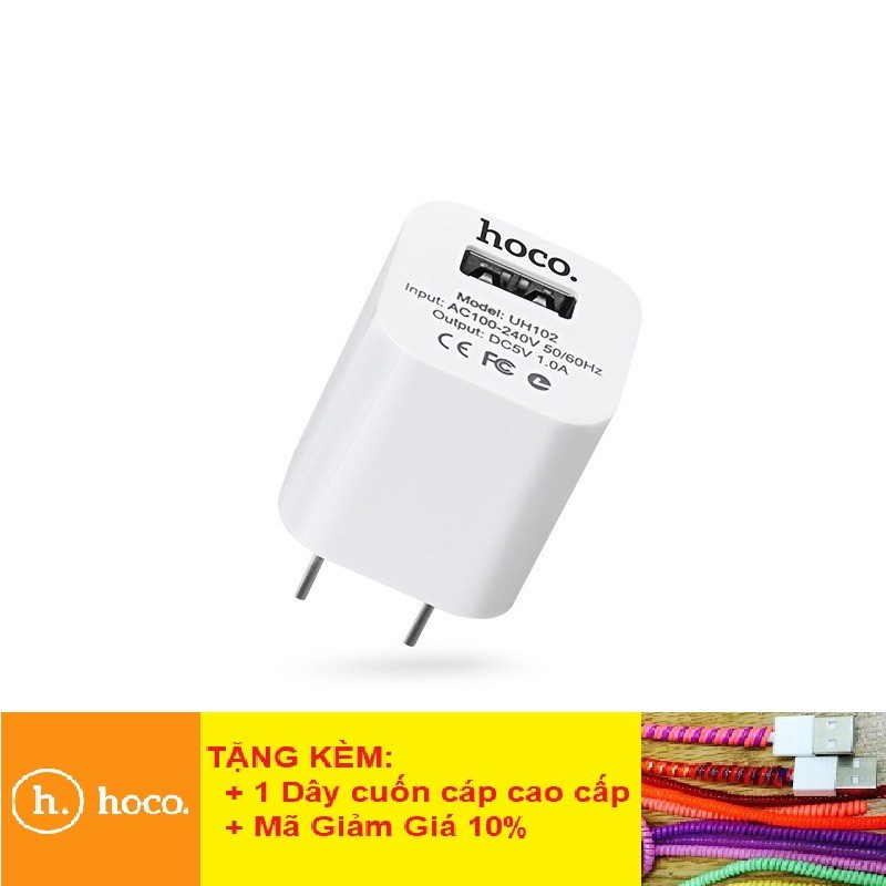 Củ sạc HOCO UH102 Chính Hãng Cao Cấp - Hỗ trợ sạc nhanh - 5V/1A