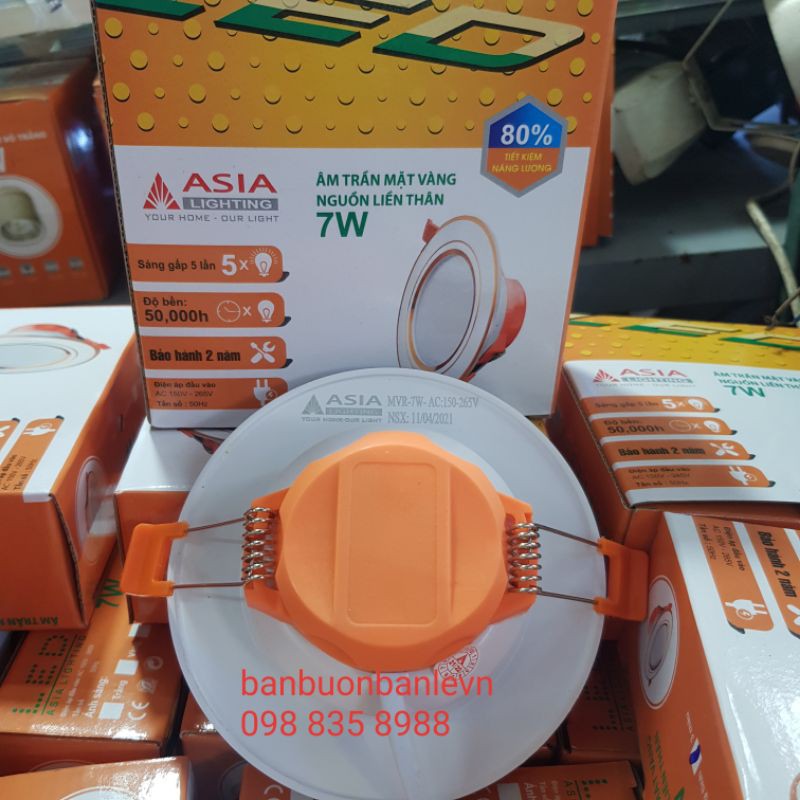 Âm trần nguồn liền thân 7w ASIA lỗ khoét linh động dùng được cho Ø76 & Ø90