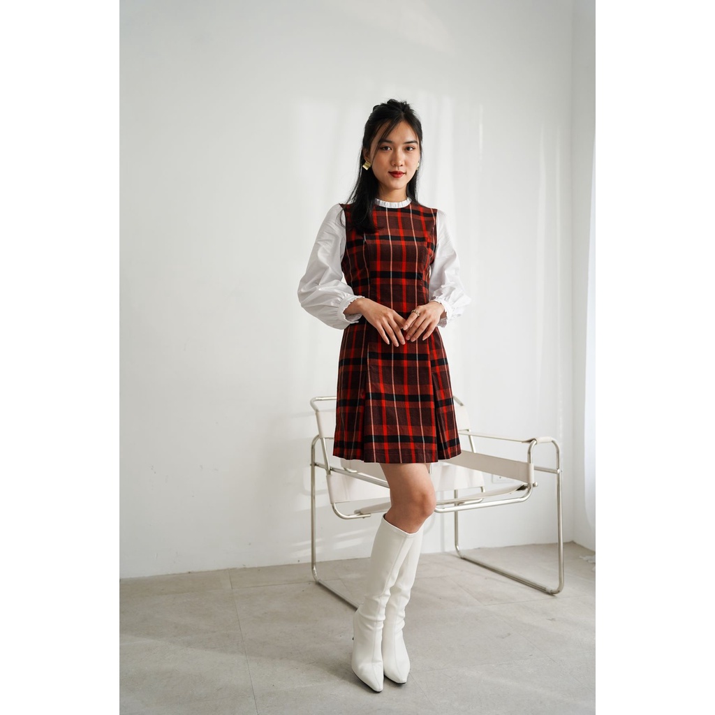 De Leah - Đầm Ôm A Kẻ Can Tay - Thời trang thiết kế