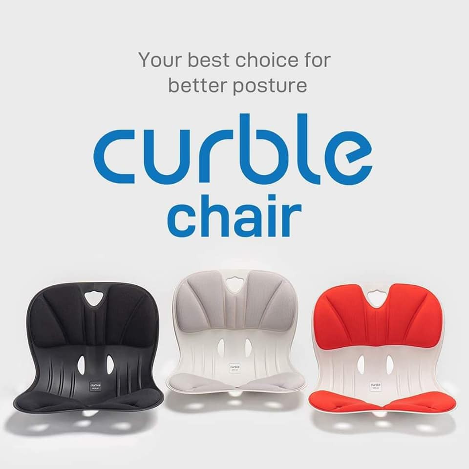 Ghế Chỉnh dáng ngồi Curble Chair Wider màu ghi - hỗ trợ giảm đau, nhức mỏi vùng thắt lưng, vai, gáy. Chính hãng Ablue