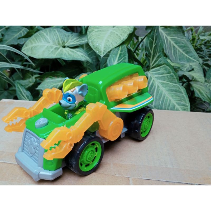 Mô hình xe chó cứu hộ pawpatrol Rocky ( nobox)