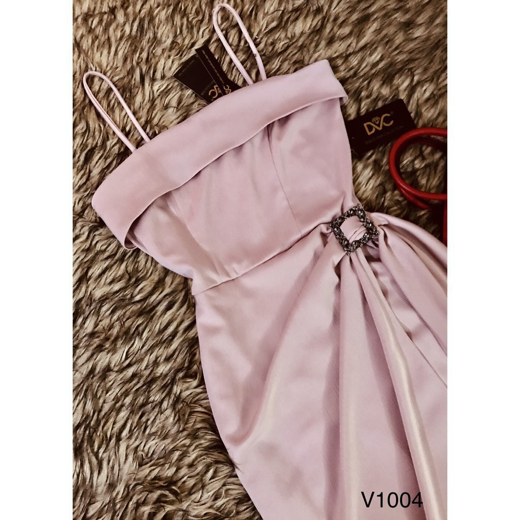 [ xả kho ] MiD Đầm hồng thiết kế cao cấp V1004 Mie Design ảnh thật