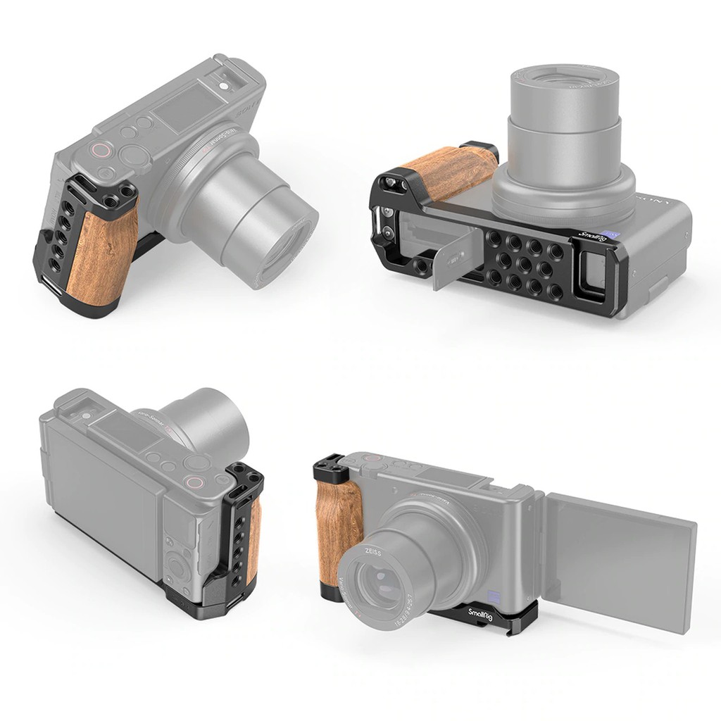 SmallRig L-Shape Wooden Grip 2936 with Cold Shoe for Sony ZV1 Camera - Hàng Chính Hãng