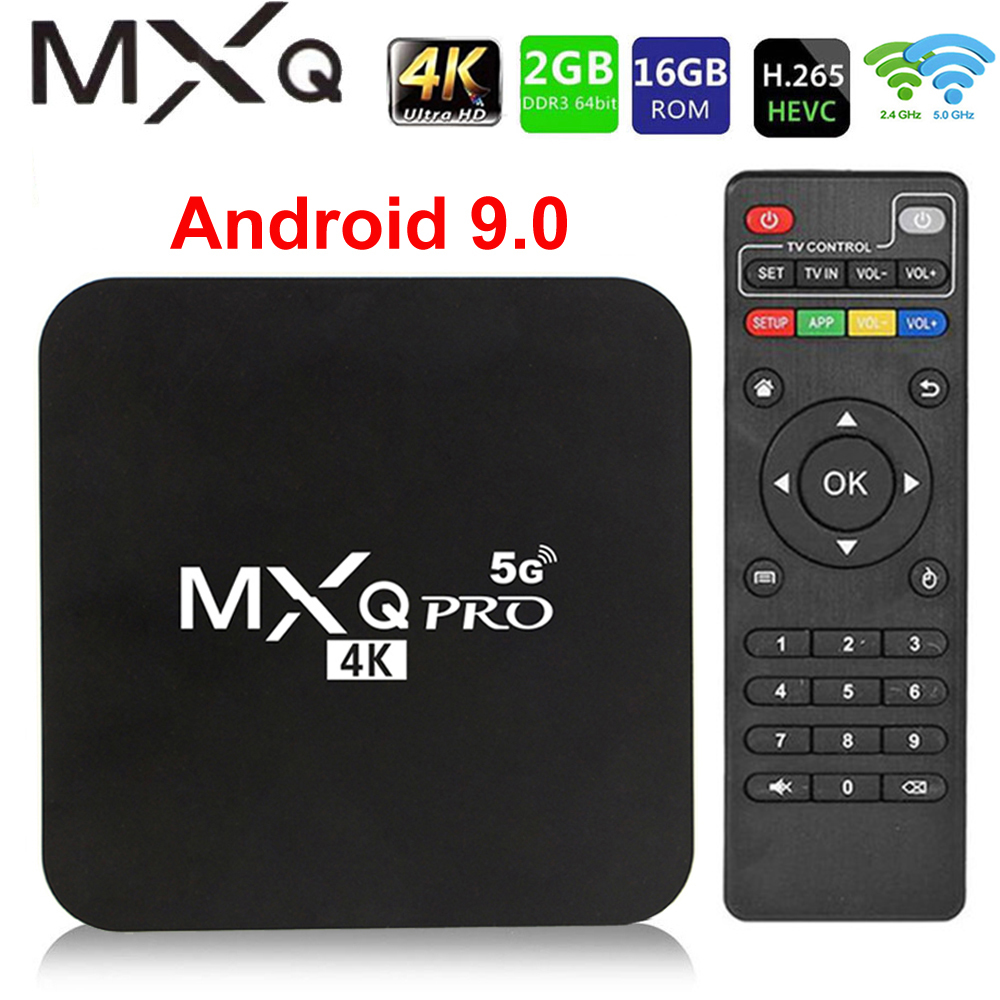 Đầu Tv Box Mxq Pro 5g Android 9.0 4k 2.4g & 5g Wifi Amlogic S905W 2gb 16gb Hd 3d Android 1080p