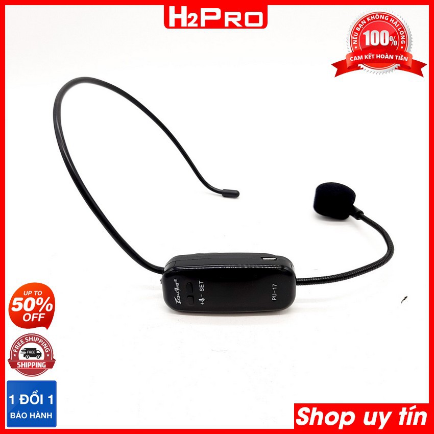 Micro trợ giảng không dây Break PU-17, PU-18 UHF H2Pro, micro đeo tai choàng đầu dùng cho máy trợ giảng và các thiết bị