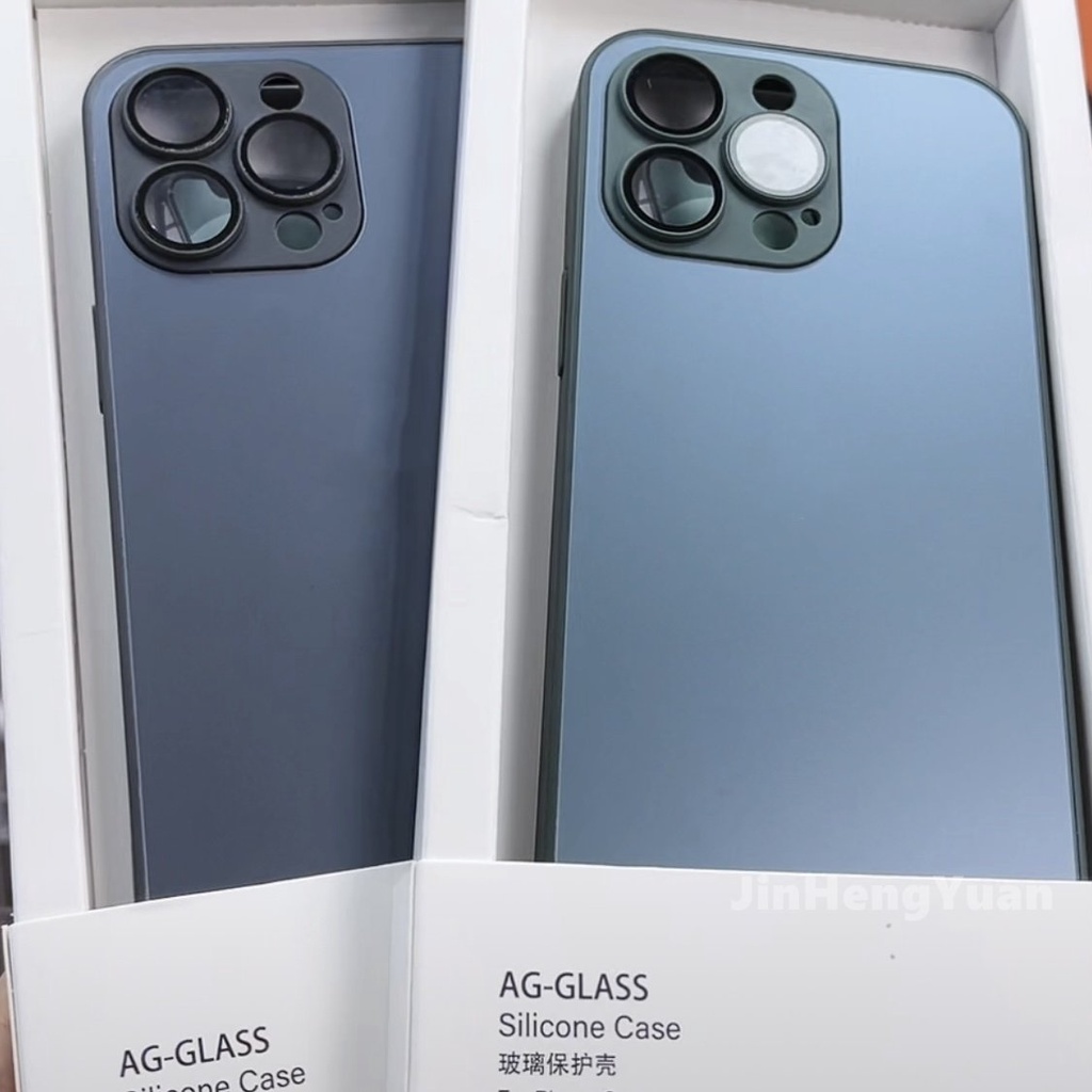 Ốp Điện Thoại Kính Cường Lực Từ Tính Bảo Vệ Ống Kính In Logo AG Sang Trọng Cho IPhone 14 13 12 11 Pro Max