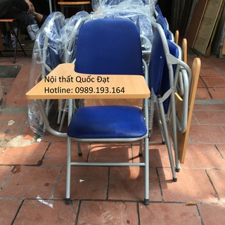 Ghế gấp liền bàn - Ghế học tiếng  anh  trung tâm có bàn viết