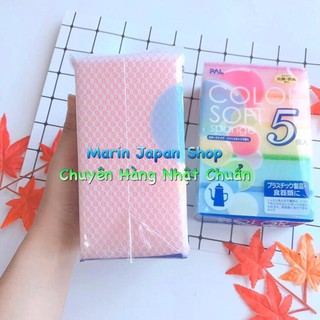 (Sét 5 chiếc) Miếng mút, mút bọc lưới Dẻ rửa bát Nhật Bản