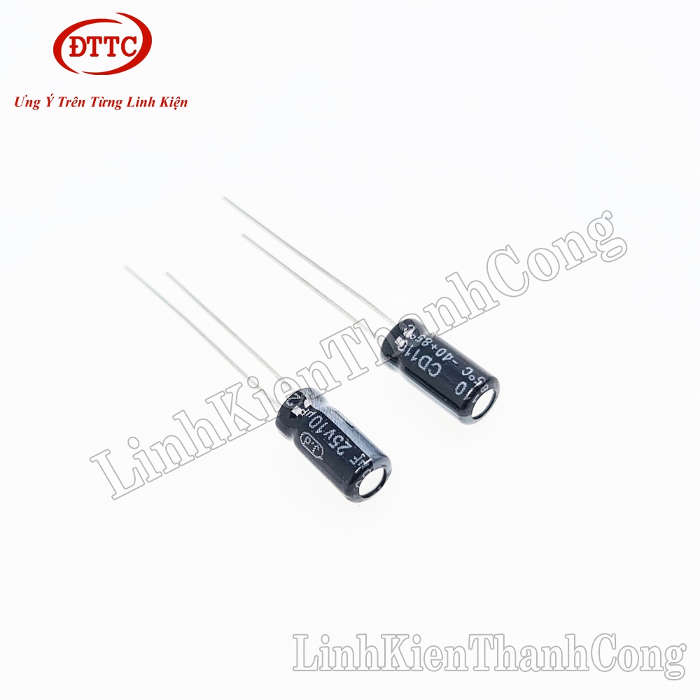 Combo 5 Chiếc Tụ Hóa 10uF 25V (5x11mm)