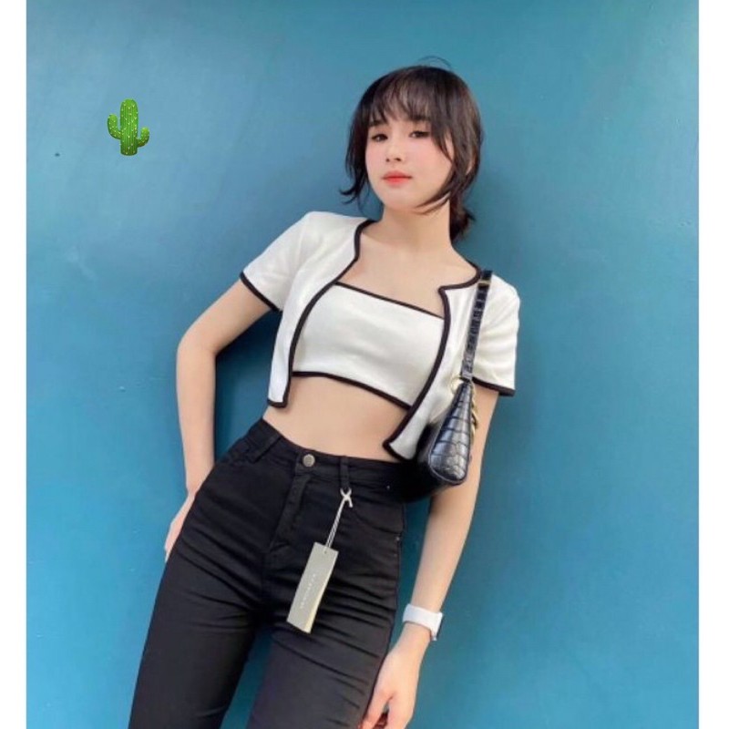 🍀Sét áo 2 trong 1, áo ống + khoác ngoài trẻ trung xinh đẹp