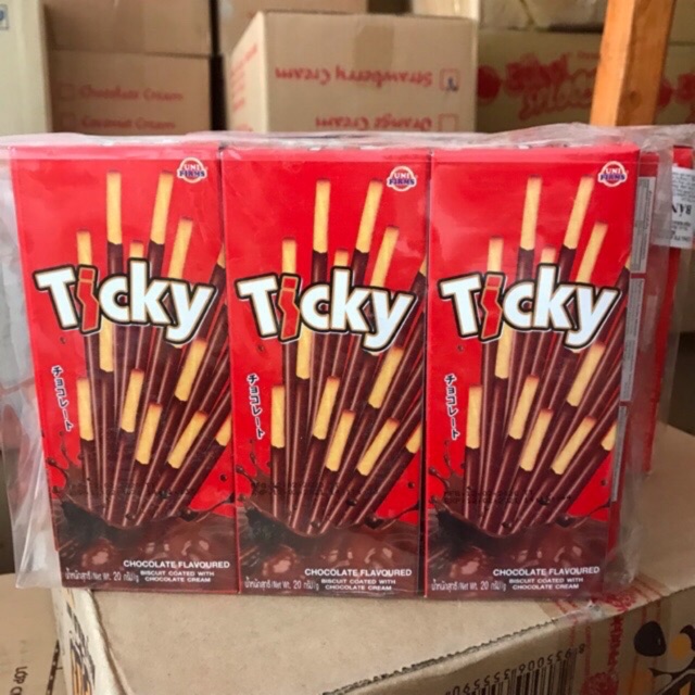 Bánh chấm socola ticky ( 13 hộp 1 túi )