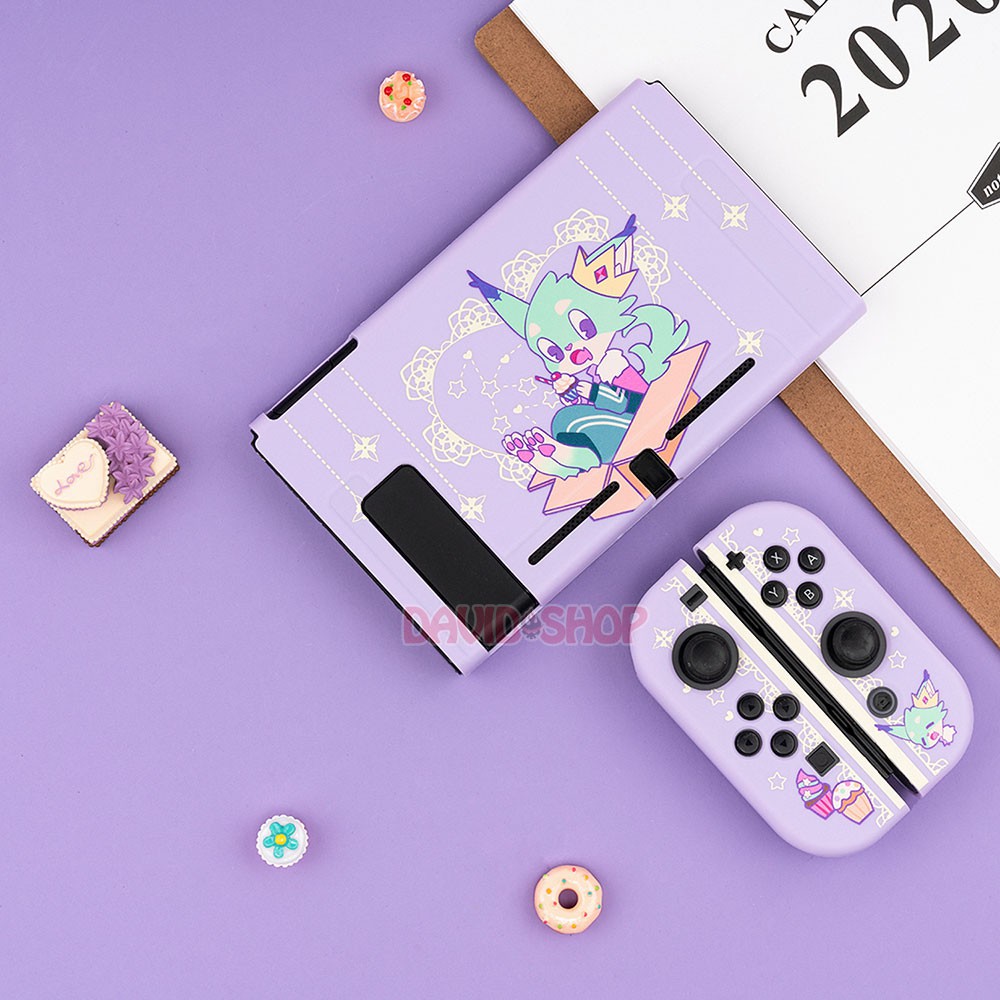 Ốp lưng + case Joy-Con chủ đề Thú Hảo Ngọt nhựa TPU dẻo cao cấp hãng Geekshare cho Nintendo Switch