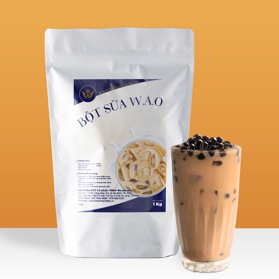 Bột Sữa WAO (1kg) để pha trà sữa Việt Nam, trà macchiato