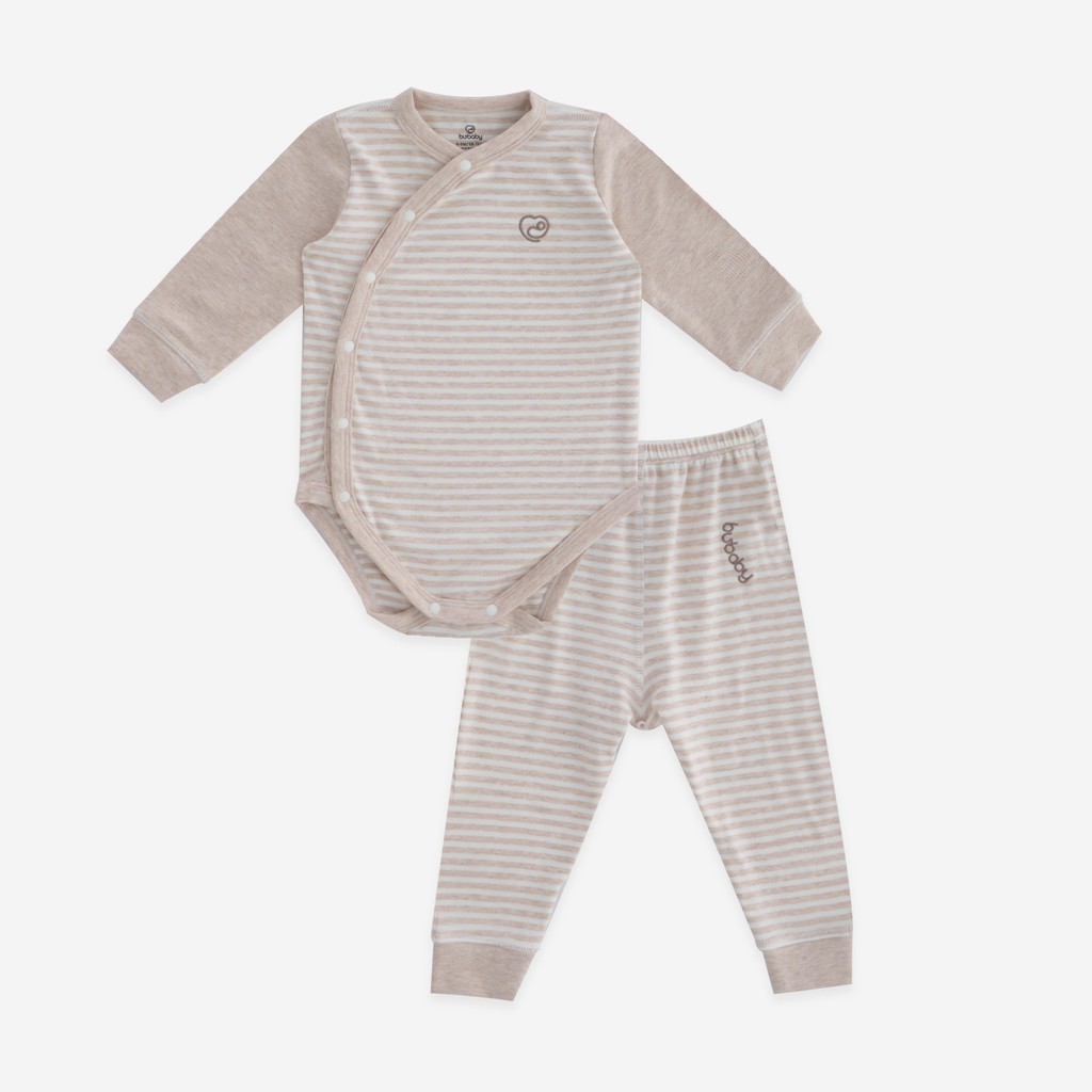 Body cài lệch sát đũng kèm quần dài dày ấm BU Baby