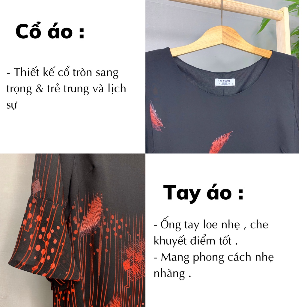 Thời trang trung niên Bigsize - Áo kiểu cao cấp , sang trọng - Áo kiểu tặng mẹ , tặng bà - Bigsize Cát Tường