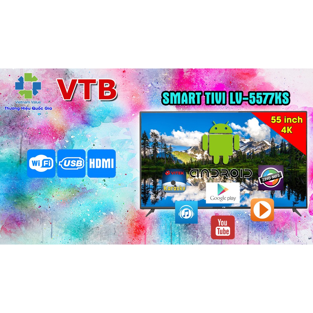Smart Tivi VTB 55inchs 4K Karaoke LV5577KS